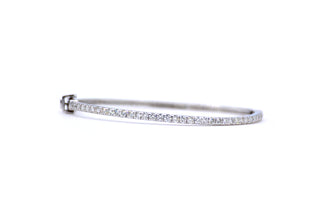 14K White Gold Oval 1.15ct Diamond Bracelet
