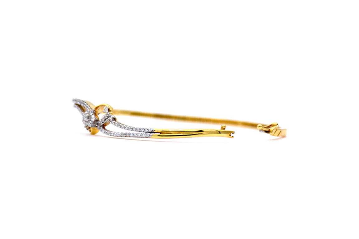 18K Yellow Gold Oval 0.54ct Diamond Bracelet
