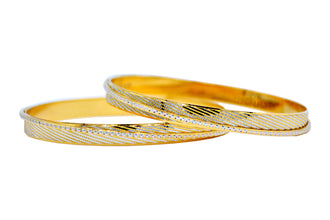 Bangles with Diamond Stripes